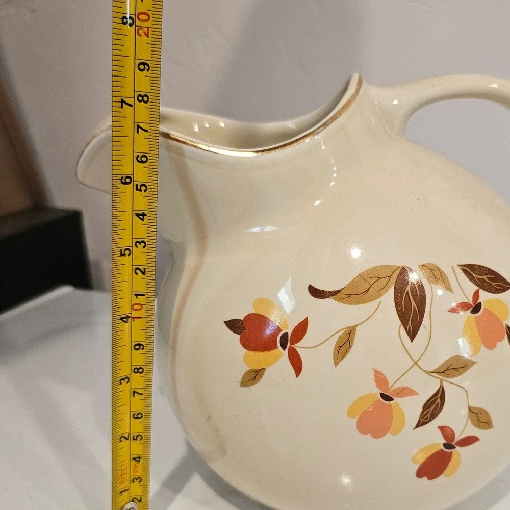 Hall's Superior Autumn Leaf Pitcher Jewel Tea Mary Dunbar Vintage Ceramic MCM